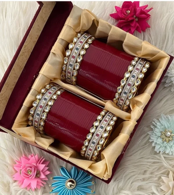 Punjabi Wedding Chooda For Bride |Bridal Chooda /Indian Wedding Chooda | Wedding Bangles For Bride | American Diamond Chooda/Sikh Wedding/